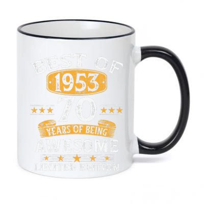 Best Of 1953 70 Years Old 70th Birthday Gifts For Cute 11oz Black Color Changing Mug