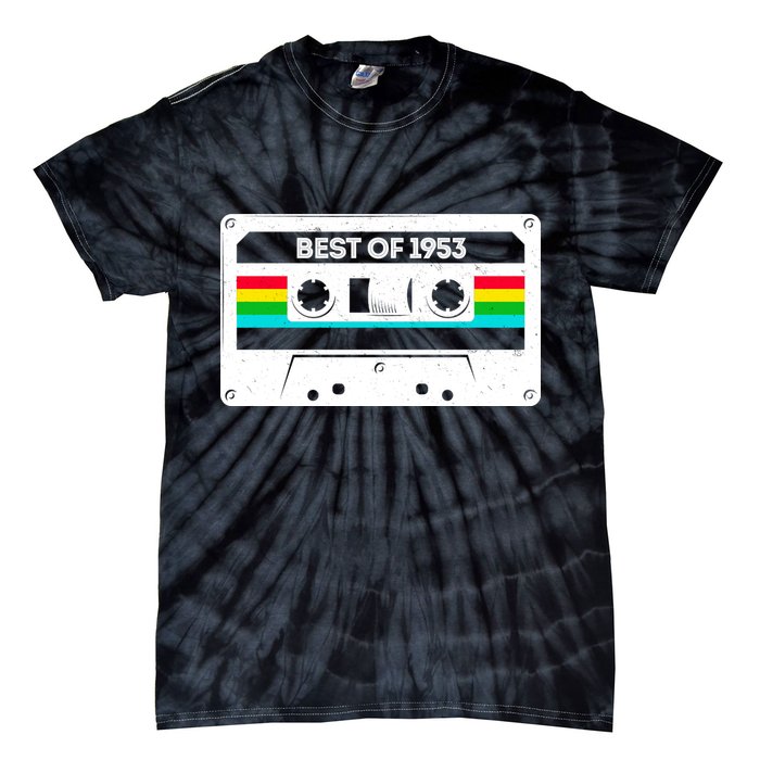 Best Of 1953 Retro 70th Birthday Mixtape Tie-Dye T-Shirt