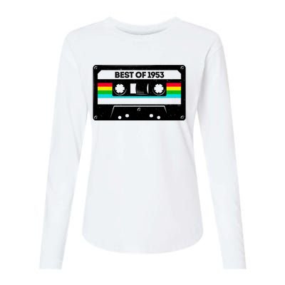 Best Of 1953 Retro 70th Birthday Mixtape Womens Cotton Relaxed Long Sleeve T-Shirt