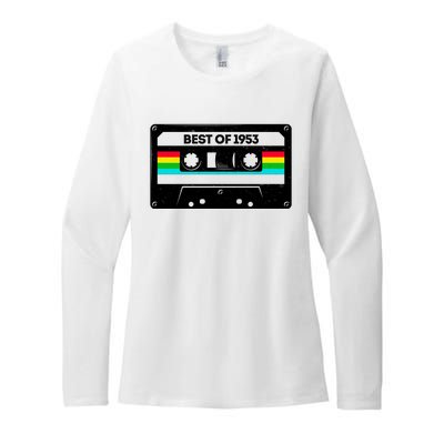 Best Of 1953 Retro 70th Birthday Mixtape Womens CVC Long Sleeve Shirt