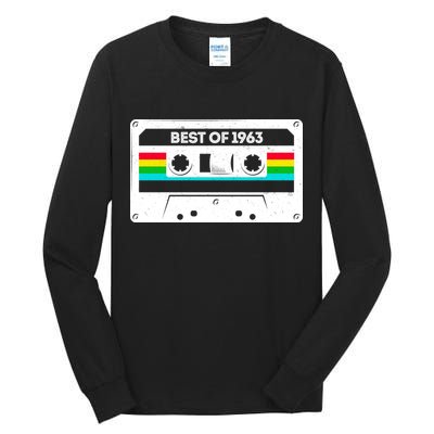 Best Of 1963 Retro 60th Birthday Mixtape Tall Long Sleeve T-Shirt