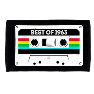 Best Of 1963 Retro 60th Birthday Mixtape Microfiber Hand Towel