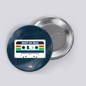 Best Of 1963 Retro 60th Birthday Mixtape Button