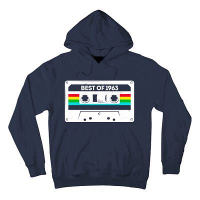 Best Of 1963 Retro 60th Birthday Mixtape Tall Hoodie