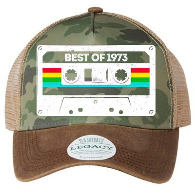 Best Of 1973 Retro 50th Birthday Mixtape Legacy Tie Dye Trucker Hat