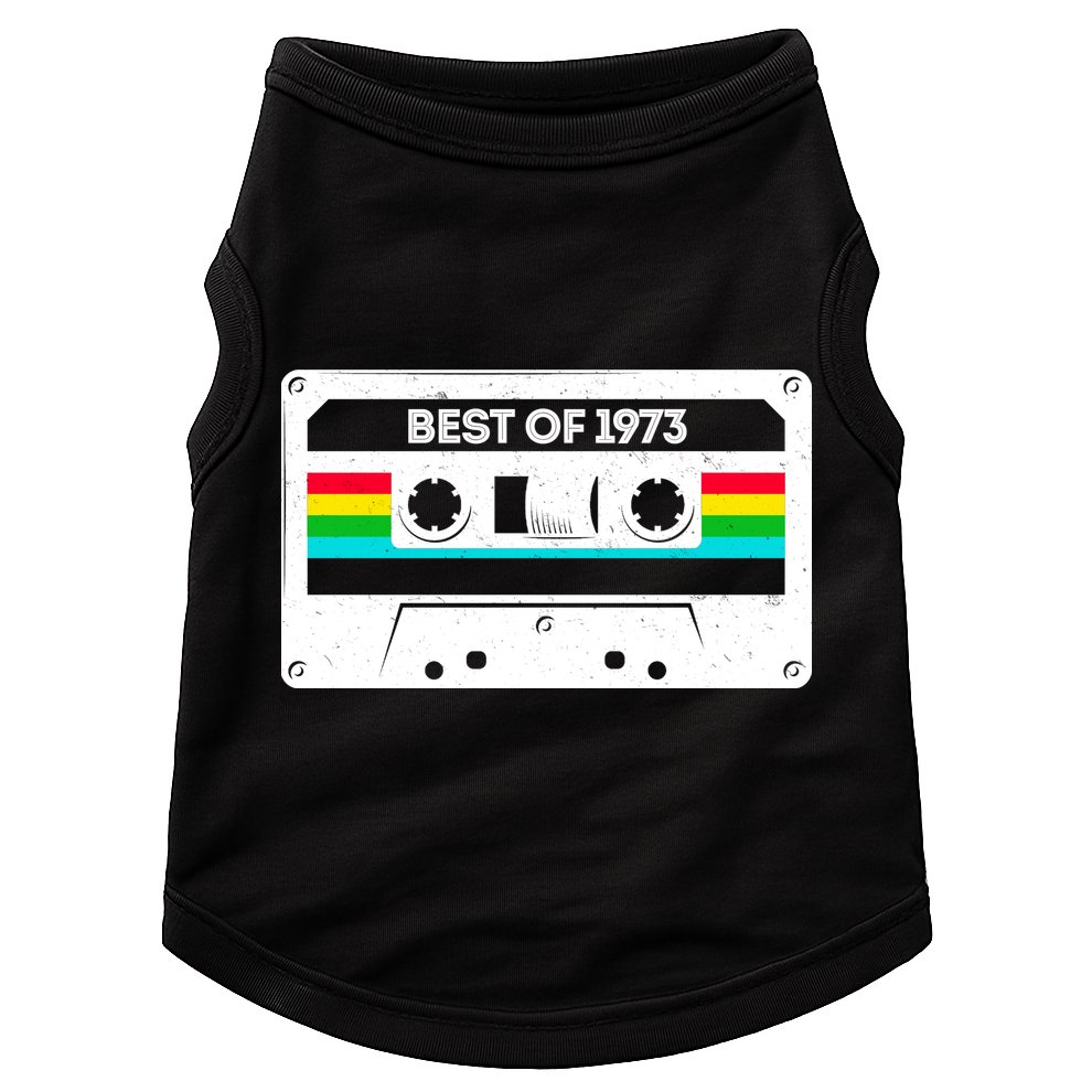 Best Of 1973 Retro 50th Birthday Mixtape Doggie Tank