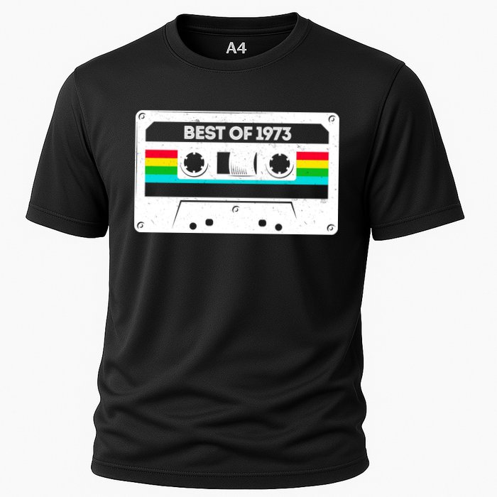 Best Of 1973 Retro 50th Birthday Mixtape Cooling Performance Crew T-Shirt