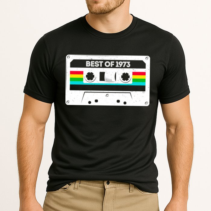 Best Of 1973 Retro 50th Birthday Mixtape Cooling Performance Crew T-Shirt