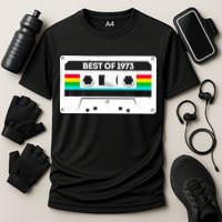 Best Of 1973 Retro 50th Birthday Mixtape Cooling Performance Crew T-Shirt