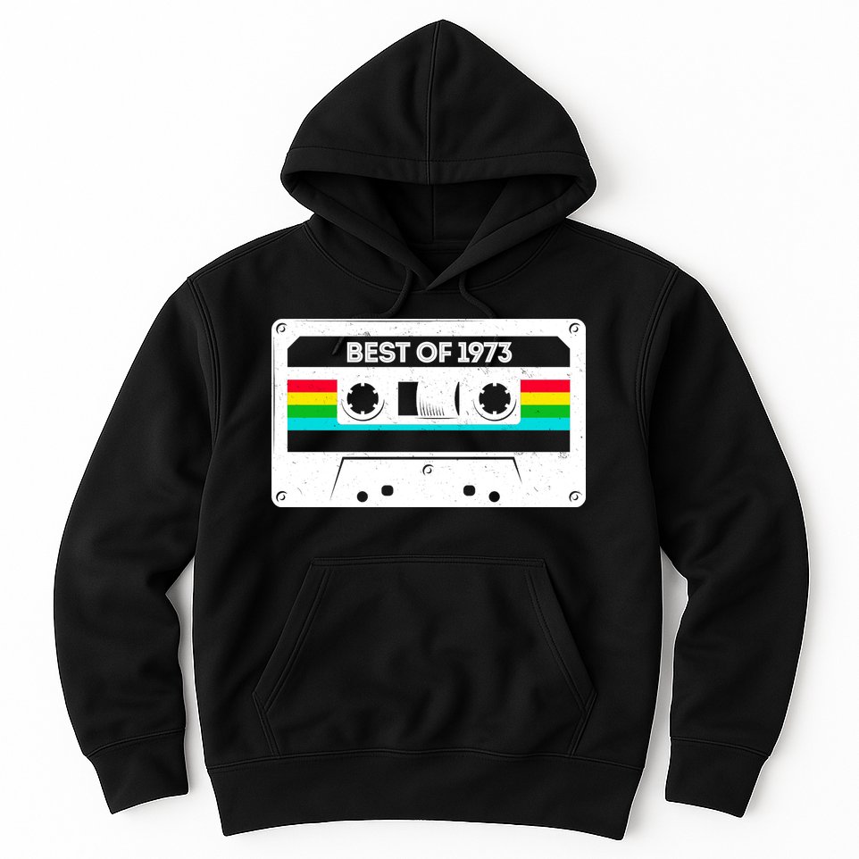 Best Of 1973 Retro 50th Birthday Mixtape Hoodie