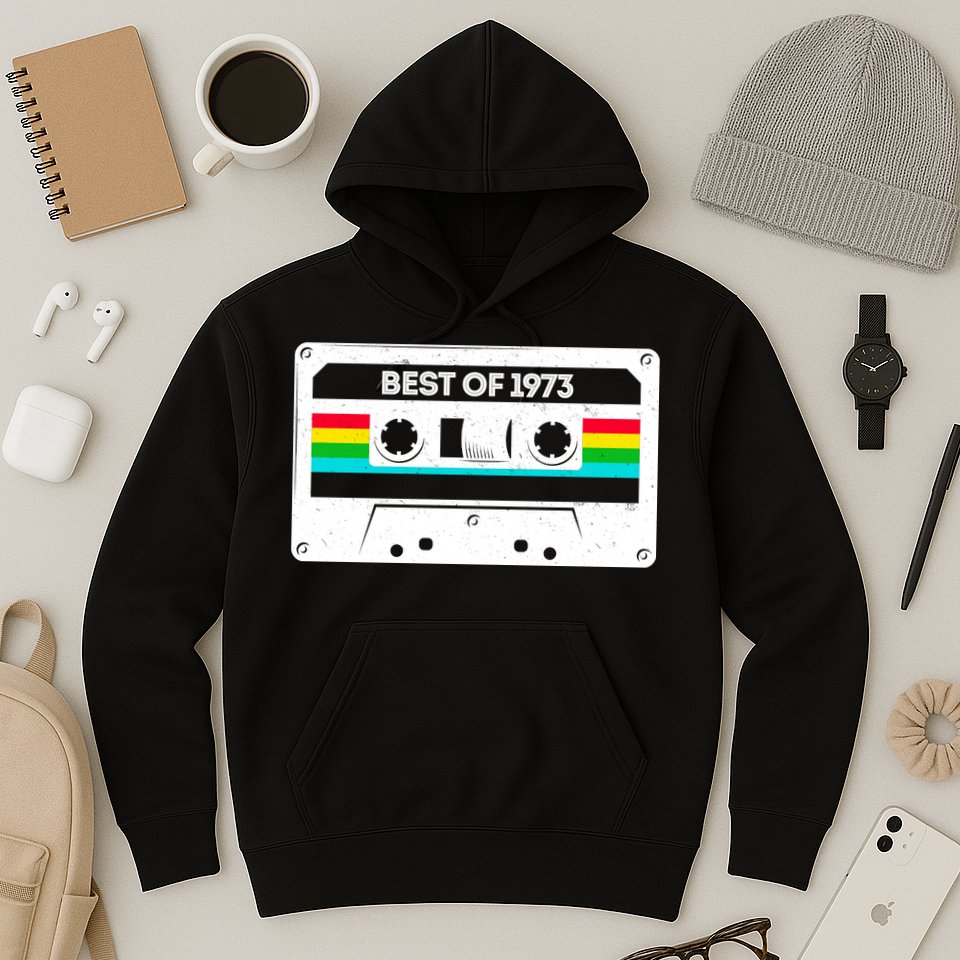 Best Of 1973 Retro 50th Birthday Mixtape Hoodie
