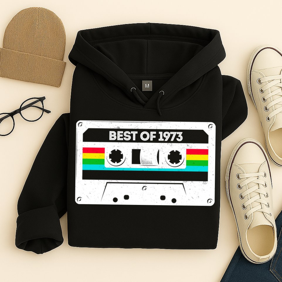 Best Of 1973 Retro 50th Birthday Mixtape Hoodie
