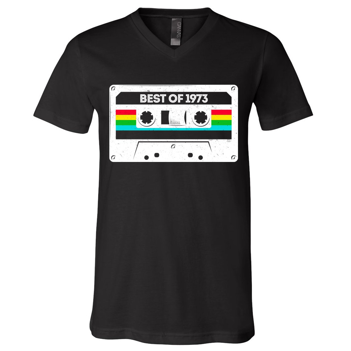 Best Of 1973 Retro 50th Birthday Mixtape V-Neck T-Shirt