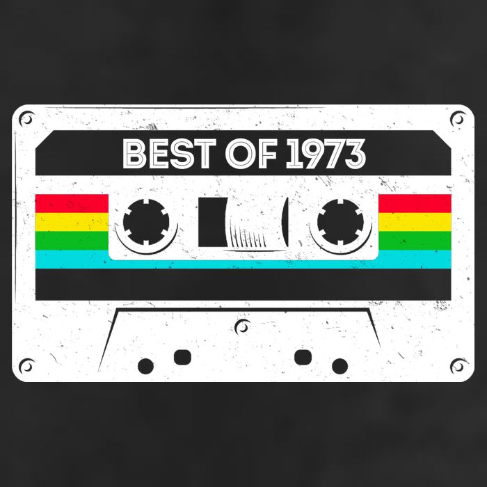 Best Of 1973 Retro 50th Birthday Mixtape Adult Drive Performance Visor