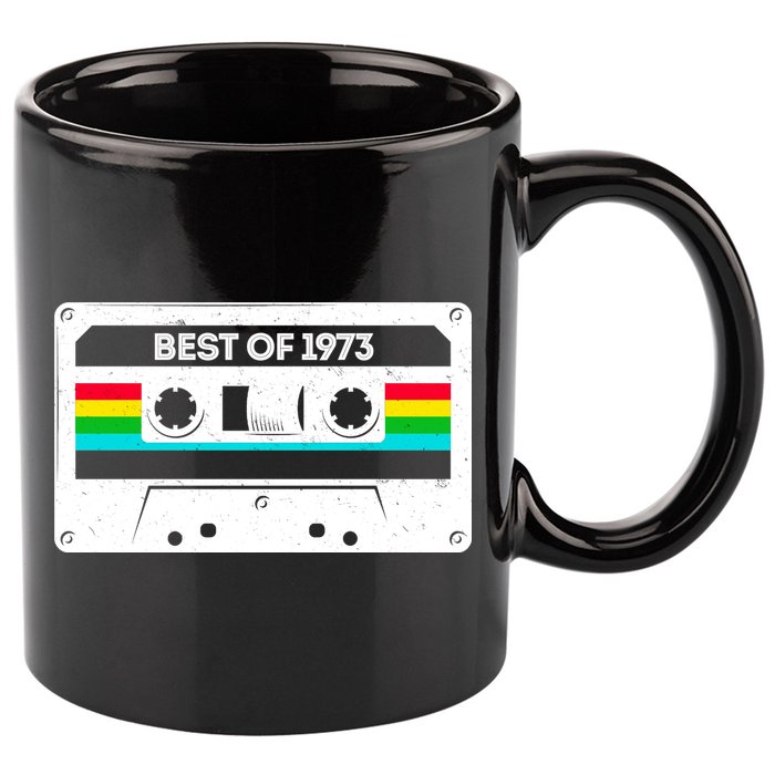 Best Of 1973 Retro 50th Birthday Mixtape 11oz C Handle Ceramic Mug