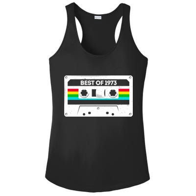 Best Of 1973 Retro 50th Birthday Mixtape Ladies PosiCharge Competitor Racerback Tank