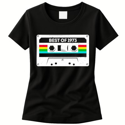 Best Of 1973 Retro 50th Birthday Mixtape Womens T-Shirt