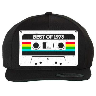 Best Of 1973 Retro 50th Birthday Mixtape Wool Snapback Cap