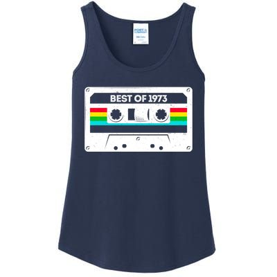 Best Of 1973 Retro 50th Birthday Mixtape Ladies Essential Tank