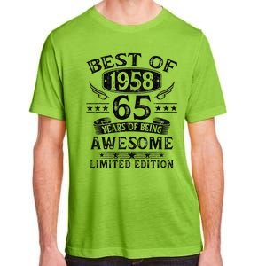 Best Of 1958 65 Years Old Gifts 65th Birthday Gift For Adult ChromaSoft Performance T-Shirt