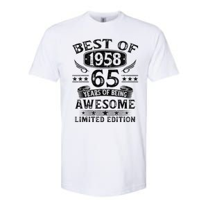 Best Of 1958 65 Years Old Gifts 65th Birthday Gift For Softstyle CVC T-Shirt