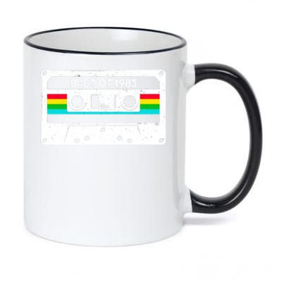 Best Of 1983 Retro 40th Birthday Mixtape 11oz Black Color Changing Mug