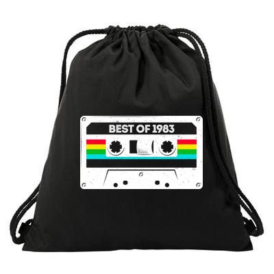 Best Of 1983 Retro 40th Birthday Mixtape Drawstring Bag