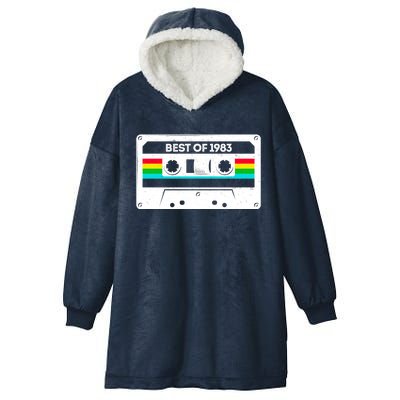 Best Of 1983 Retro 40th Birthday Mixtape Hooded Wearable Blanket