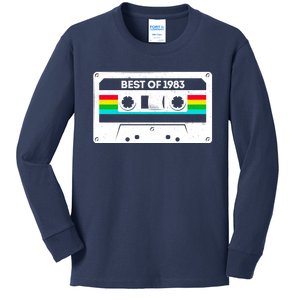 Best Of 1983 Retro 40th Birthday Mixtape Kids Long Sleeve Shirt