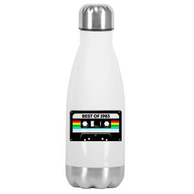 Best Of 1983 Retro 40th Birthday Mixtape Stainless Steel Insulated Water Bottle