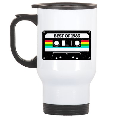 Best Of 1983 Retro 40th Birthday Mixtape Stainless Steel Travel Mug