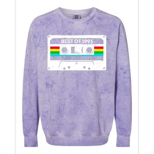 Best Of 1993 Retro 30th Birthday Mixtape Colorblast Crewneck Sweatshirt