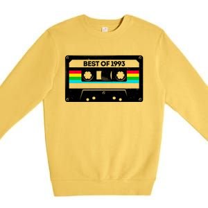 Best Of 1993 Retro 30th Birthday Mixtape Premium Crewneck Sweatshirt