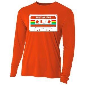 Best Of 1993 Retro 30th Birthday Mixtape Cooling Performance Long Sleeve Crew