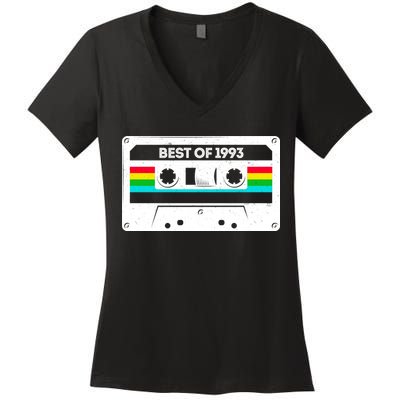 Best Of 1993 Retro 30th Birthday Mixtape Women's V-Neck T-Shirt
