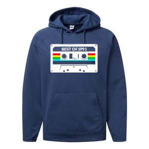 Best Of 1993 Retro 30th Birthday Mixtape Performance Fleece Hoodie