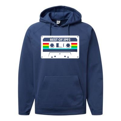 Best Of 1993 Retro 30th Birthday Mixtape Performance Fleece Hoodie