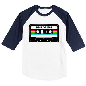 Best Of 1993 Retro 30th Birthday Mixtape Baseball Sleeve Shirt