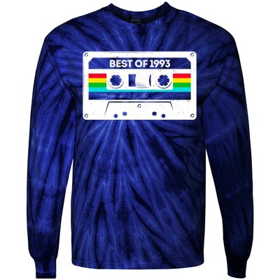 Best Of 1993 Retro 30th Birthday Mixtape Tie-Dye Long Sleeve Shirt