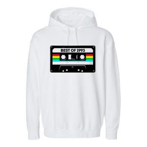 Best Of 1993 Retro 30th Birthday Mixtape Garment-Dyed Fleece Hoodie