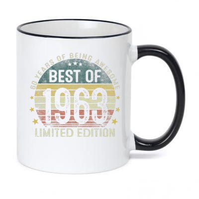 Best Of 1963 60 Years Old 60th Birthday Gifts For 11oz Black Color Changing Mug