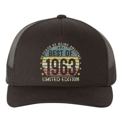 Best Of 1963 60 Years Old 60th Birthday Gifts For Yupoong Adult 5-Panel Trucker Hat