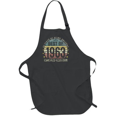 Best Of 1963 60 Years Old 60th Birthday Gifts For Full-Length Apron With Pockets