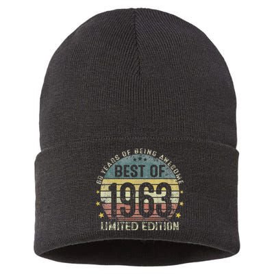 Best Of 1963 60 Years Old 60th Birthday Gifts For Sustainable Knit Beanie