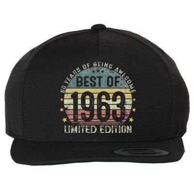 Best Of 1963 60 Years Old 60th Birthday Gifts For Wool Snapback Cap