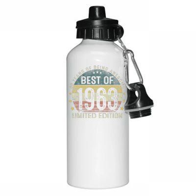 Best Of 1963 60 Years Old 60th Birthday Gifts For Aluminum Water Bottle 