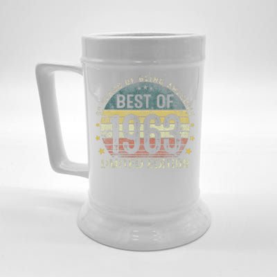 Best Of 1963 60 Years Old 60th Birthday Gifts For Beer Stein