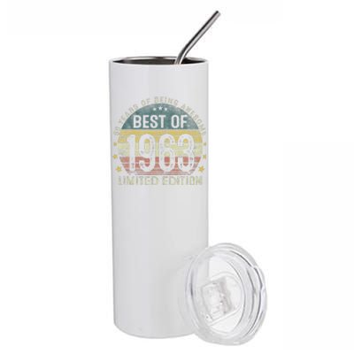 Best Of 1963 60 Years Old 60th Birthday Gifts For Stainless Steel Tumbler