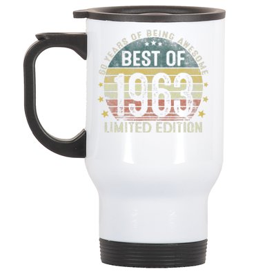 Best Of 1963 60 Years Old 60th Birthday Gifts For Stainless Steel Travel Mug