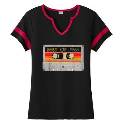 Best Of 1969 54th Birthday Gift Cassette Tape Vintage Ladies Halftime Notch Neck Tee